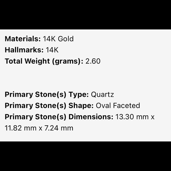 14kt Smokey Quartz Pendant - Picture 7 of 7